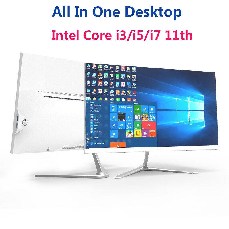 New All in One Computer Desktop Core i7-1165G7 DDR4 24 Inch Monoblock PC Windows All In One PC With Bluetooth