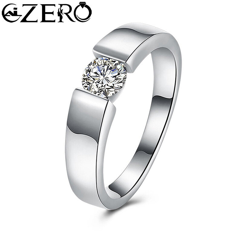 Charme 925 Sterling Zilveren Ringen Voor Vrouwen Glanzend Kristal Maat 7/8/9 Mode Feest Geschenken Verloving Bruiloft Sieraden