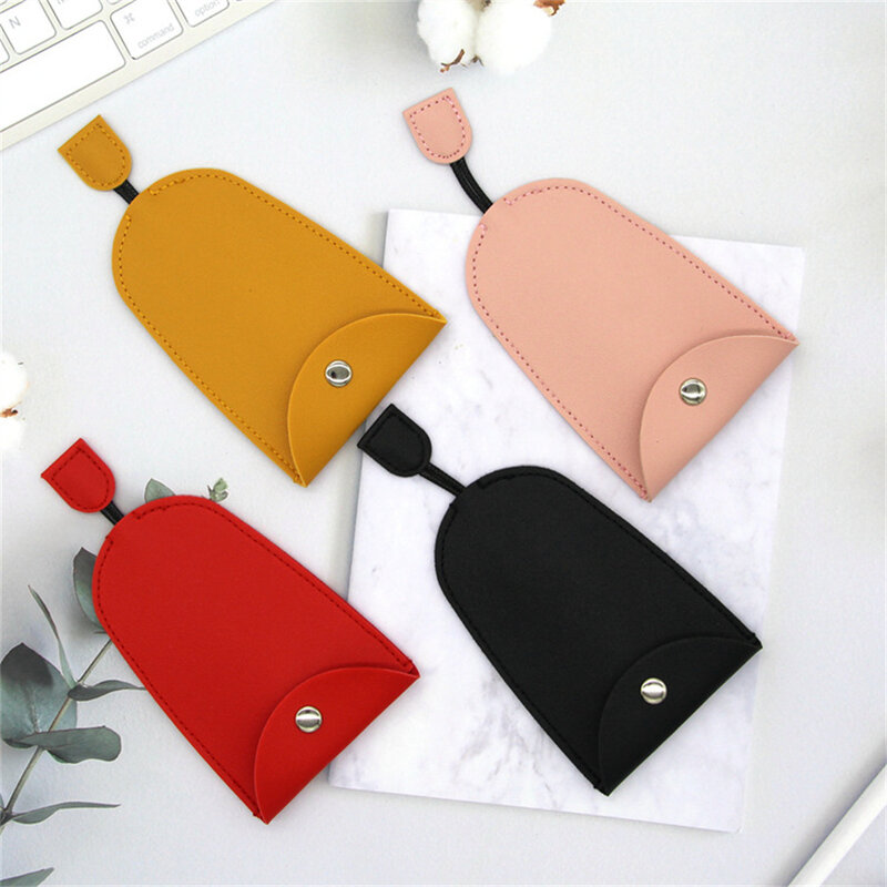 Cute Creative Pull Out Key Sleeve Cartoon Leather Large Capacity Not Easy Slip Key Bag Cover New Key Organizer Accessories 2024