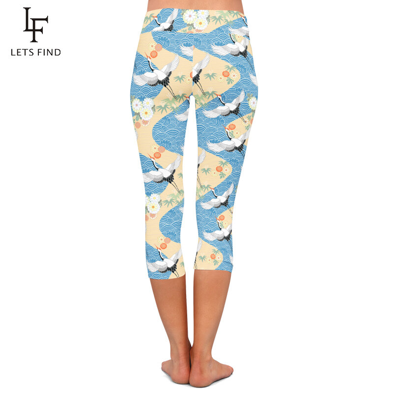 LETSFIND-mallas Capri ajustadas de cintura alta para mujer, Leggings con estampado 3D de alta calidad, suaves, a la moda
