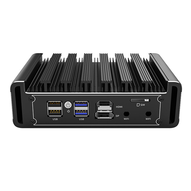 Mini PC Fanless do núcleo do quadrilátero de Intel, N5105, N4000, J4125, J5040, 4 * Lan, 2.5G, i226-V, 1 * RJ45, COM, Pfsense, router macio, computador, firewall do Sim
