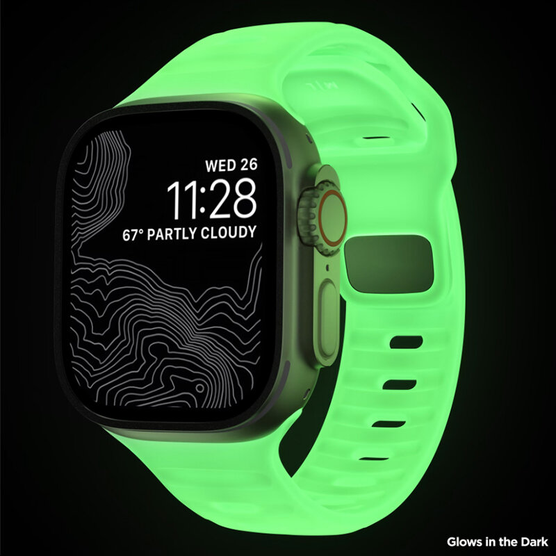 Ремешок светящийся для Apple Watch Band 45 49 42 41 44 40 38 мм, светящийся браслет для iWatch Ultra 9 8 7 6 5 4 SE