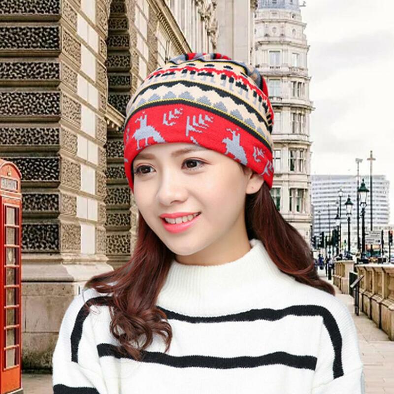Versatile Scarf Headwear Scarf Winter Warm Knitting Scarf Exquisite Pattern Super Soft Breathable Headwear for Face Guard