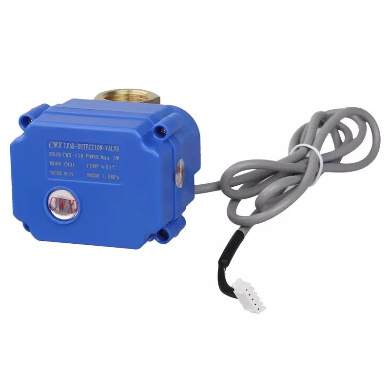 Water Leak Sensor Detector Alarm System with Automatic Shut-off Valve and 2 Detection Sensors to Prevent Flooding