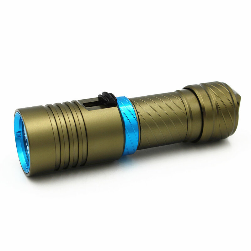 XM-L2 LED 다이빙 손전등, 울트라 브라이트, 1200 루멘, 수중 100m 토치, 방수 휴대용 램프 라이트