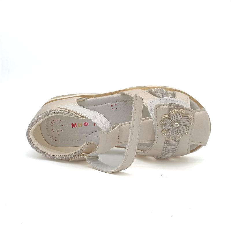 Chaussures Orth4WD en Cuir PU pour Fille, Sandales à Fleurs d'Été, Nouvelle Collection, 1 Paire