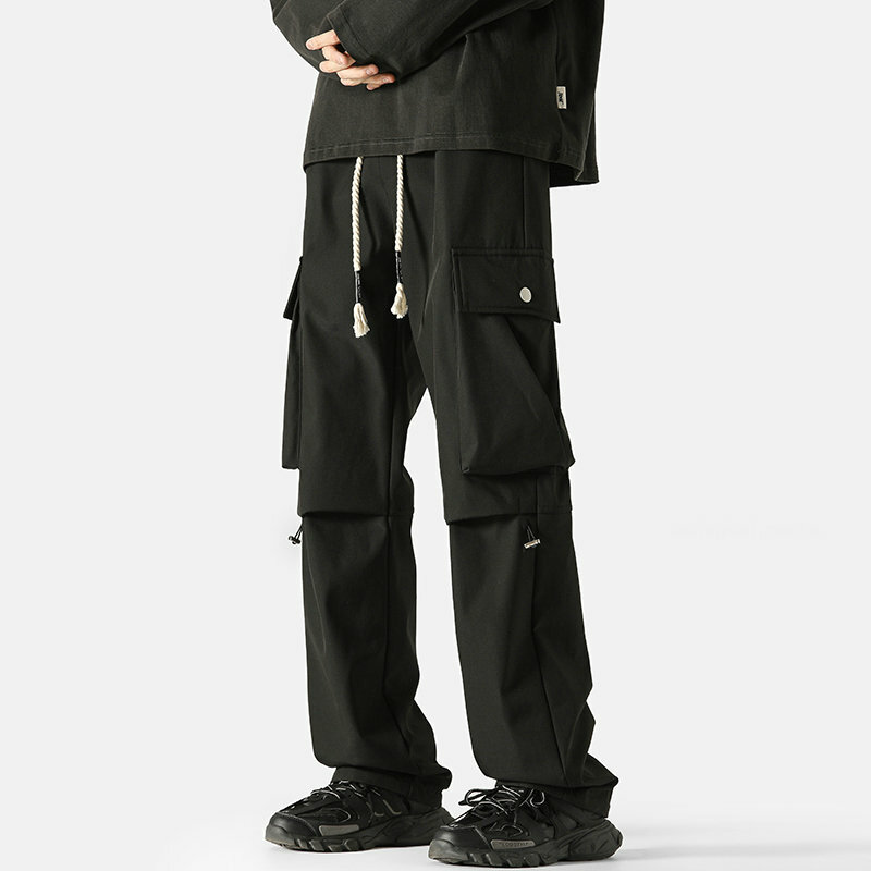 Celana kargo pria Fashion pria celana Harem kasual saku samping pakaian jalanan Jogger celana Harajuku Pria Wanita musim semi baru