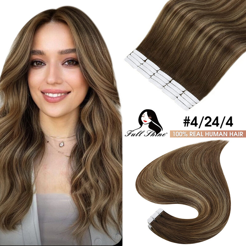 女性のための自然な髪のエクステンション,ミンクの髪で100%,人間の髪の毛で作られた自然な拡張テープ