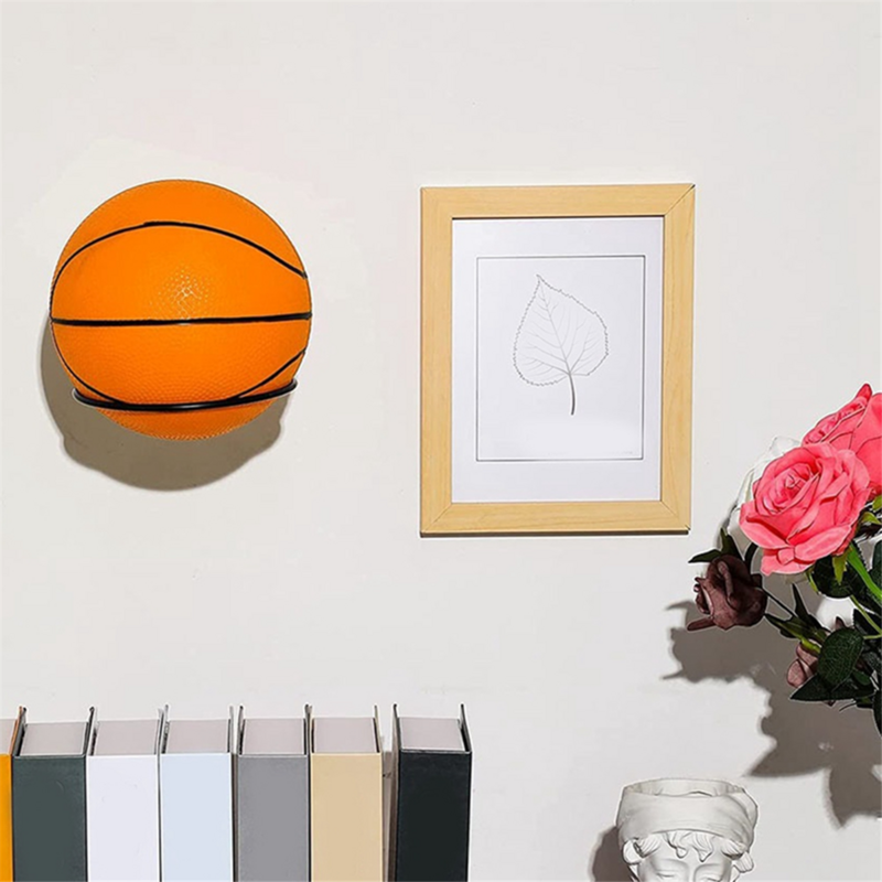 Supports de ballons muraux, 5 pièces, étagère murale de basket-ball, présentoirs de football, supports de rangement de basket-ball, étagère murale de football
