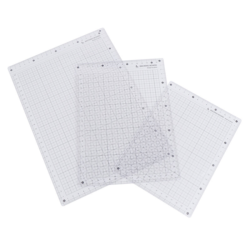 A4 A5 Transparent Ruler Board Students Writing Desk Pad PVC Grid Sewing Cutting Mats Drawing Clipboard Measuring Supplies