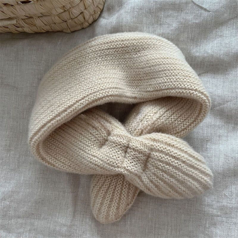 Bufanda de punto de Color caramelo para bebé, bufandas cálidas para niño pequeño, niño y niña, pañuelo cruzado, 어이 카프 프