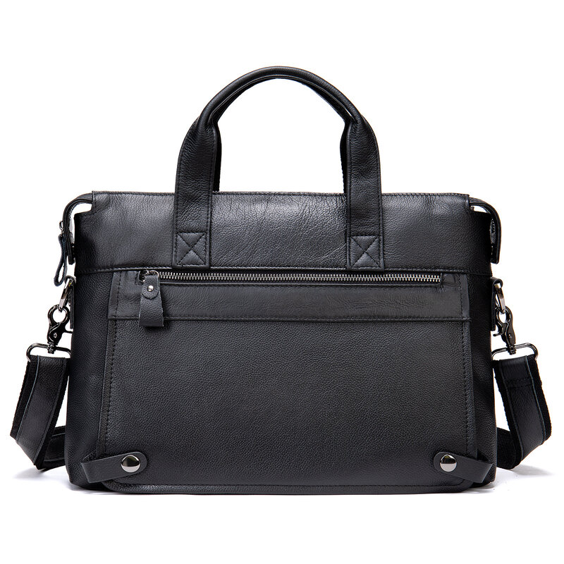 Men's Briefcase Genuine Leather Man Bag Satchel Messenger Bags Men Leather Laptop Bag for Document Totes Computer Bags