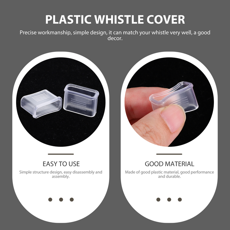 Protecteur de pointe d'arbitre, fournitures de couverture de sifflet, couvercles en plastique pour bouchons, veds, sifflets simples