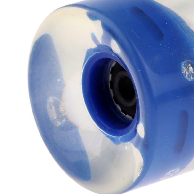 4 roues flash 60 mm avec noyau, pour longboard, skateboard, rose, bleu, rouge