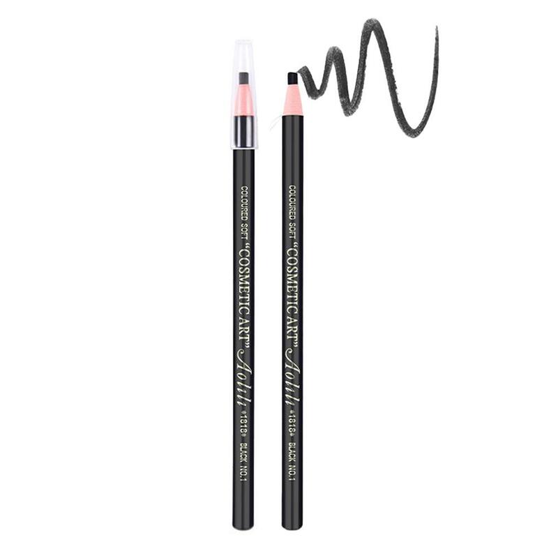 Threaded Eyebrow Pencil Is Waterproof, Sweatproof And Does Not Smudge, Genuine Wooden Hard-core Eyebrow Powder For Makeup A P3H6