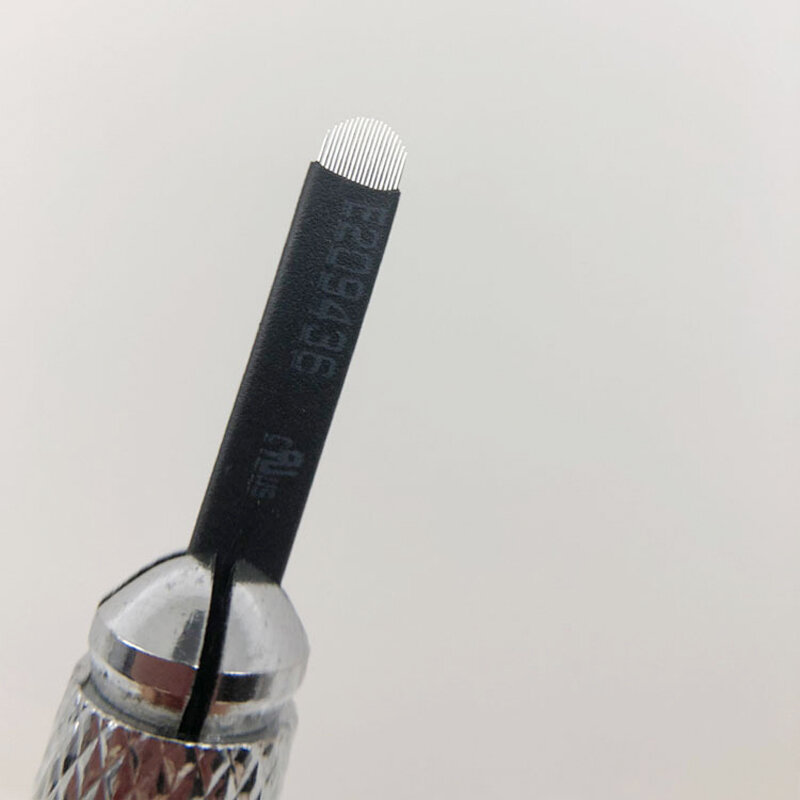 200 Buah/Set Microblading 0.18Mm Jarum Tato Pisau Tebal Agulhas untuk Pena Manual Perhiasan Makeup Jarum Tato Pisau