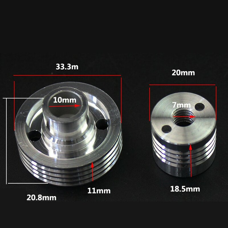 2pcs Metal Planer Cutter Head Pulley For F20 Electric Planers Power Tools Accessories 33 X 19.5mm And 19.5 X 19mm Head Pulley