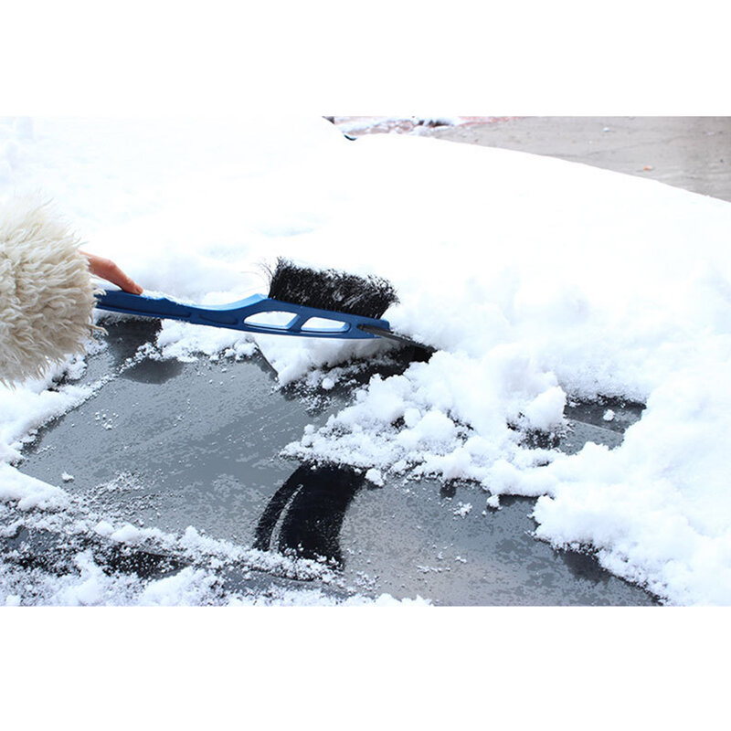 Cepillo de nieve 2 en 1 con escurridor, raspador de hielo, empuñadura de espuma, pala anticongelante para coche, camión, SUV, MPV, parabrisas, eliminador de hielo de vidrio
