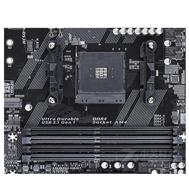 Soquete Desktop Mainboard para AMD B350, SATA III, USB 3.0, GA-AB350M-DS3H, AM4, DDR4, 64GB