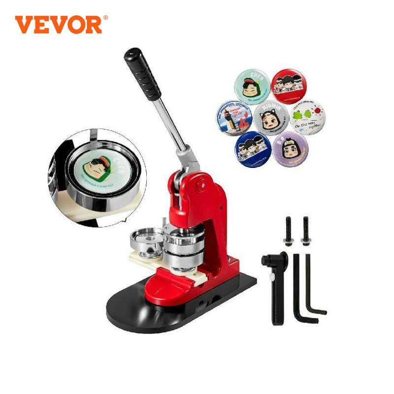 VEVOR-máquina para hacer insignias de 25-75MM, herramienta para hacer broches de botón DIY, fabricación de círculos, piezas de botón, 500 o 1000 unidades