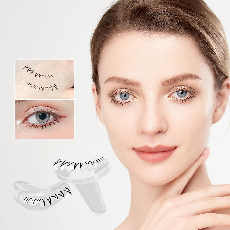 Silikonowe rzęsy znaczek z dolnego znaczka do rzęs piękne rzęsy stempel sztuczne rzęsy Eyeliner do ćwiczeń narzędzia do makijażu oczu rzęs