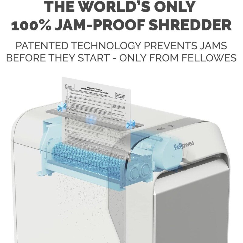 Fellowes ‎Powershred Lx 22M 100% Jam-Proof Micro Gesneden Papier Shredder Voor Kantoor En Thuis, Witte 5263201