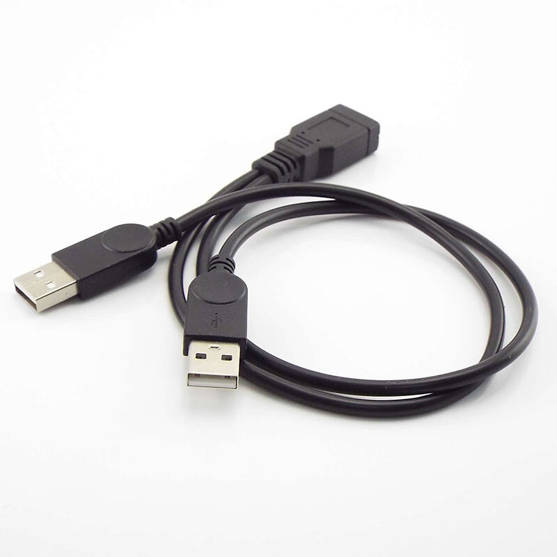 USB 2.0 A Male To Dual Female Splitter DC Power Supply Extension Cable Super Speed Data Sync Charging For U Disks