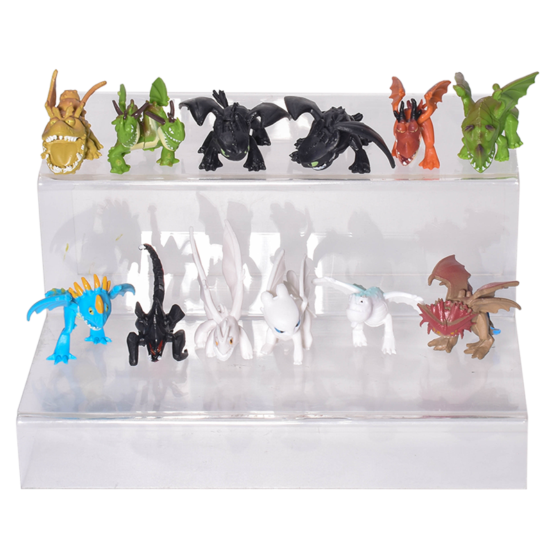 6/12/13PCS How to Train Your Dragon Hidden World Toothless Fury Mini Cute Anime Character PVC Action Collectible Figure Model