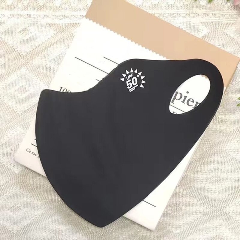Maschera di seta di ghiaccio Anti-uv vendita calda maschera parasole traspirante senza tracce Anti polline velo ultrasottile per il viso sport all'aria aperta