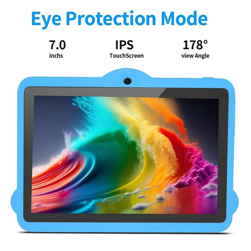 7.0 Inch Android 9.0 Quad Core Kids Tablet Pc 2Gb/32Gb Rom Dubbele Camera Bluetooth 5G Wi-Fi Tablets Kindercadeaus