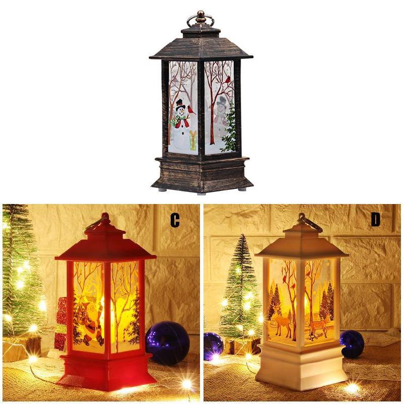 عيد الميلاد العاصفة فانوس ، مصباح مكتبي ، ديكور طاولة المهرجان ، ثلج ، ديكور يسوع