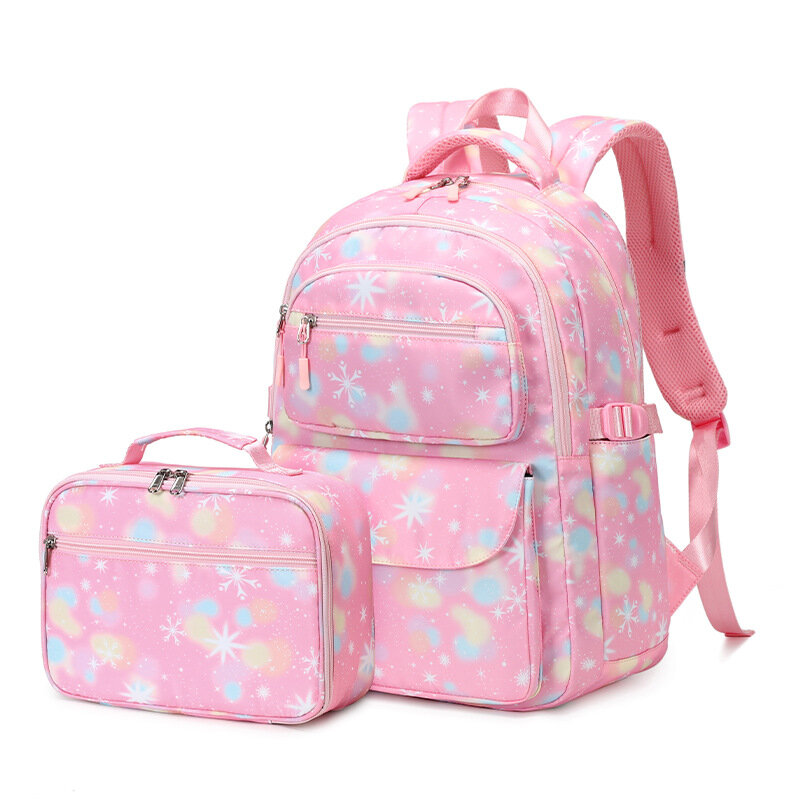 New Backpack Two Piece Wrap Printed Sweet Ladies Schoolbag Outdoor Waterproof Backpack 3PCS