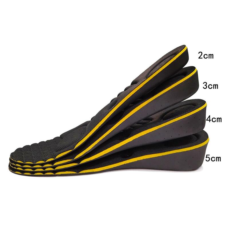 Plantillas transpirables para zapatos, almohadilla para aumentar la altura de 2,3-4,3 cm, Unisex, 1 par