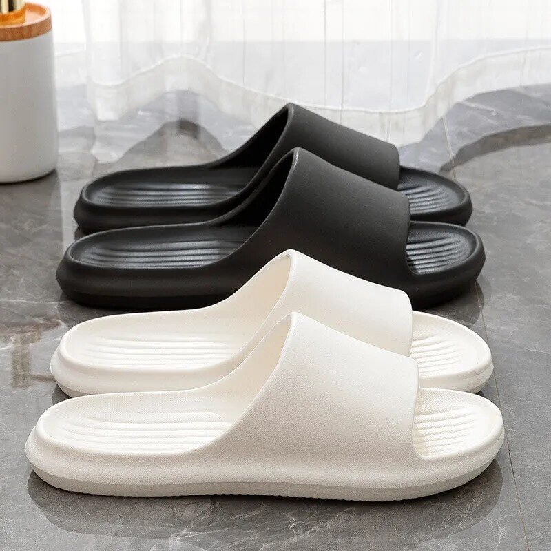 Kobiety mężczyźni klapki na lato do domu EVA parom pantofle plażowe sandały łazienkowe antypoślizgowe klapki dla par sypialnia płaskie zjeżdżalnie