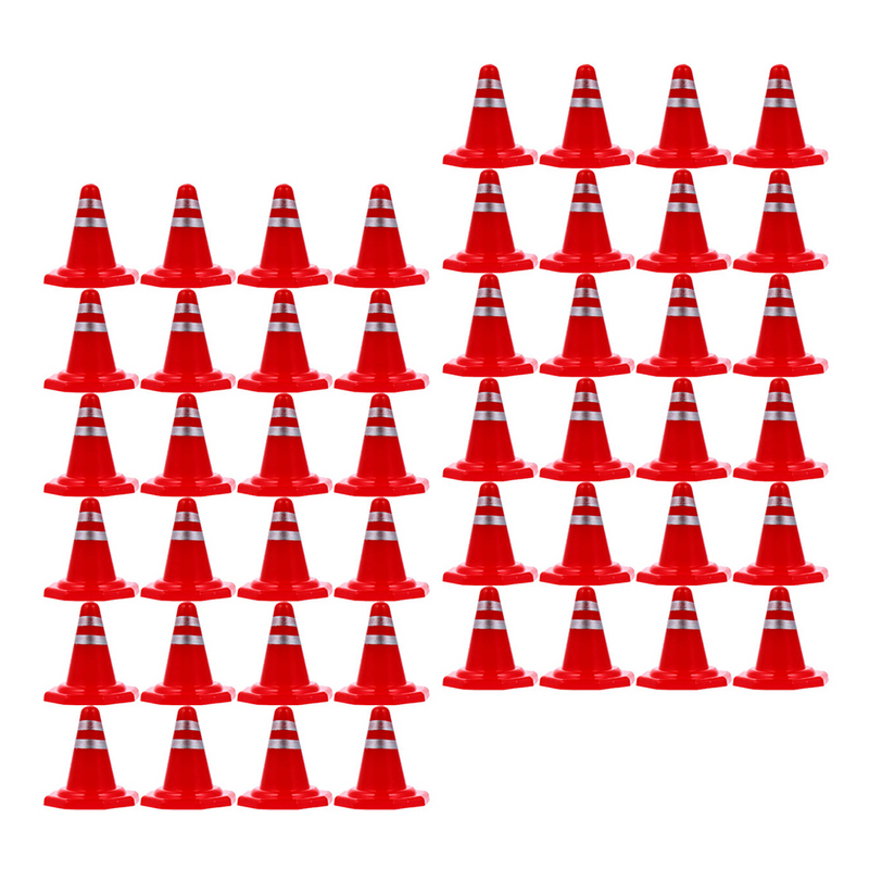60 pezzi in miniatura piccoli coni stradali segni coni di apprendimento giocattoli blocco stradale piccoli coni stradali segni segni di apprendimento segni di parcheggio stradale