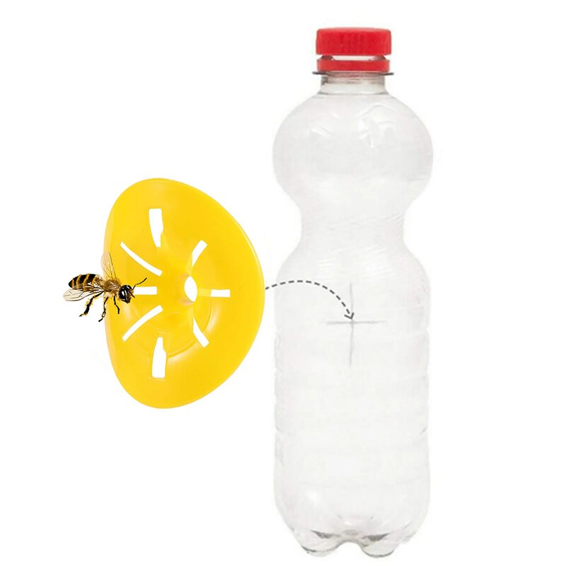 Wasp Trap Catcher com Flower Shape, Flying Insects, Funil, Bee, Hornet, Garden, Outdoor Hanging Pest Control Tool, 2 Pcs, 5 Pcs, 10Pcs