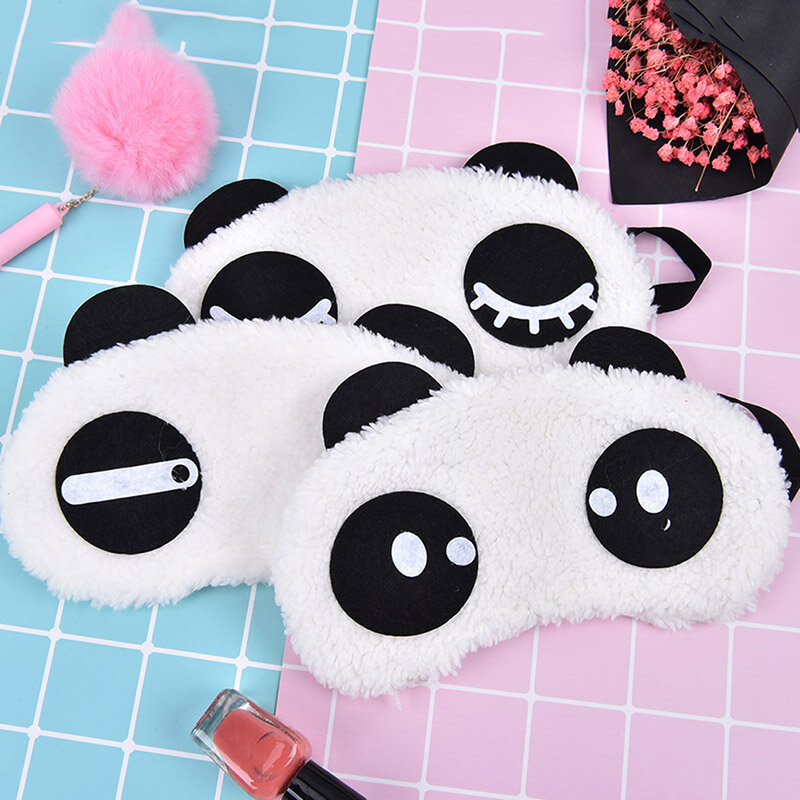 Narzędzia opieki zdrowotnej śliczna twarz biała Panda maska na oczy Eyeshade cieniowanie snu bawełna gogle maska na oczy maska do spania osłona oczu 3 style