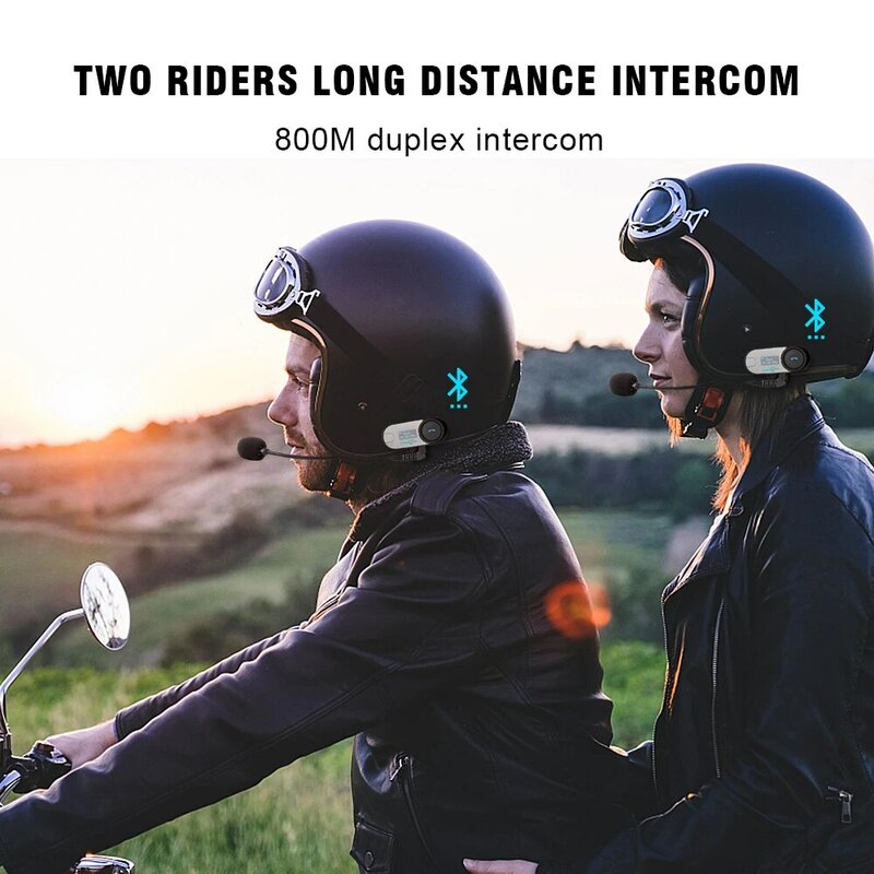 Freedconn-intercomunicador con Bluetooth para casco de motocicleta, auriculares inalámbricos con comunicación, interfono BT 5,0, compartir música, 10 conductores