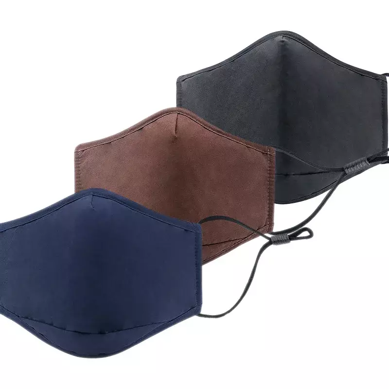 Letnia maska przeciwsłoneczna filtry wkładane do kurzu zmywalne jednokolorowe trójwarstwowe bawełniane maski dla dorosłych hurtownicy