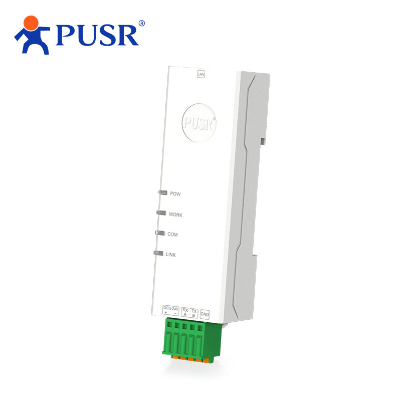 PUSR Din Rail Serial RS485 RS232 para Ethernet Modbus, RTU para TCP Modbus, Protocolo Fácil, Protocolo Rico, USR-DR132, DR134
