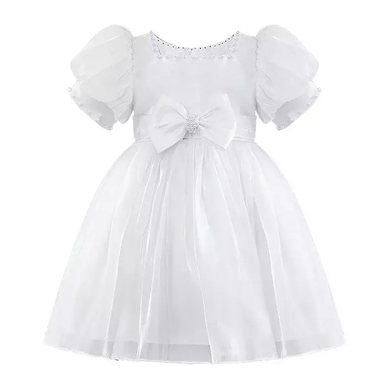 2024 Summer New Children's Dress Wholesale Piano Performance Dress Flower Girl Princess Dress Summer Dress