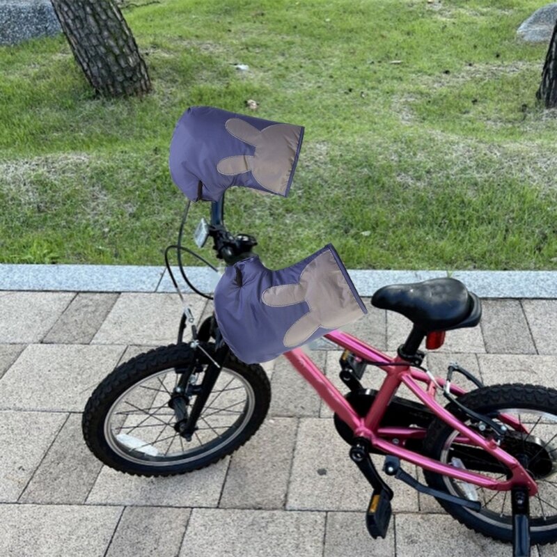 Guantes impermeables para montar en bicicleta para niños, manoplas forradas de forro polar para niños y niñas, guantes para Scooter, manoplas para manillar de coche de equilibrio, Invierno