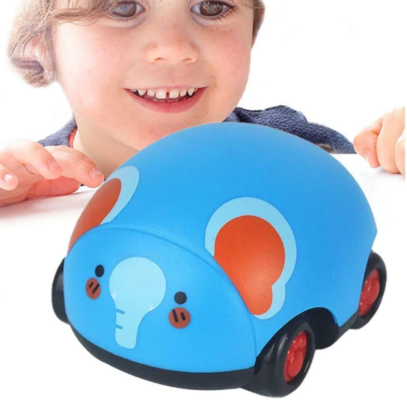Cartoon Beetle Wind Up Cars Alta qualidade Pull Back Cars Vehicle Educational Color Recognition Push And Go Back Car Toy For Kids