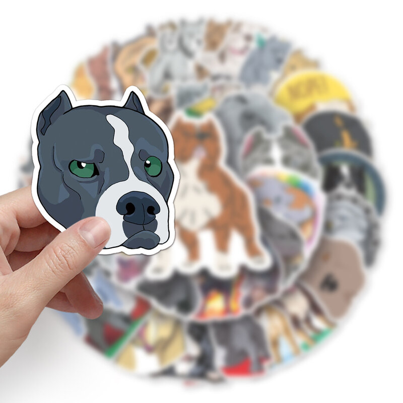 50 Stuks Cartoon Bully Hond Serie Graffiti Stickers Geschikt Voor Laptop Helmen Desktop Decoratie Diy Stickers Speelgoed Groothandel