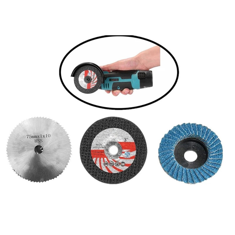 HSS Saw Blade Carbide Cutting Disc Polishing Disc For Angle Grinder 75mm Diameter Angle Grinder Attachment Power Tool Accessory