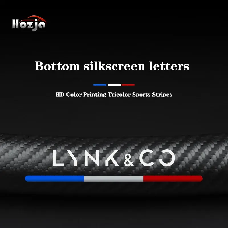 เคสพวงมาลัยรถยนต์หนังคาร์บอน3D สำหรับ lynk & Co 03 01 02 06 09 2020 2021 2022 2023สปอร์ตกันลื่นอุปกรณ์ตกแต่งรถยนต์