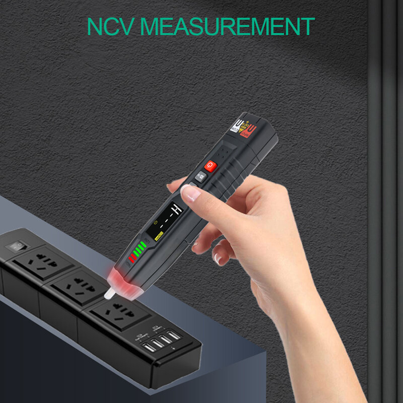 GVDA-스마트 펜 타입 멀티미터 디지털 멀티 미터 실제 RMS 자동 범위 DC AC 전압계 전압계, NCV 위상 시퀀스 테스터