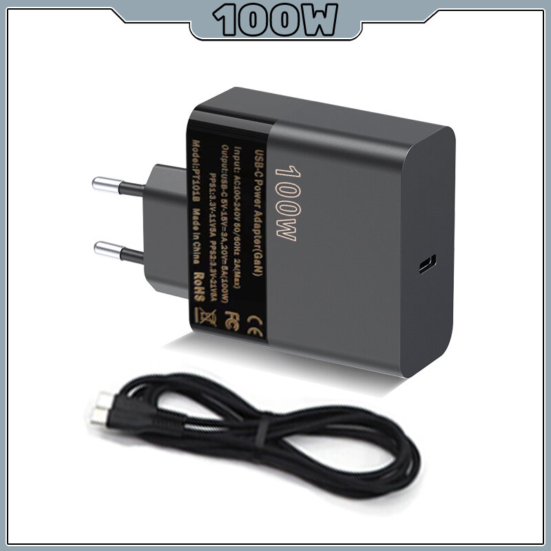 L'interface TYPE-C d'alimentation de 65W/100W PD convient au fer à souder électrique HS-01 et au fer à souder TS101