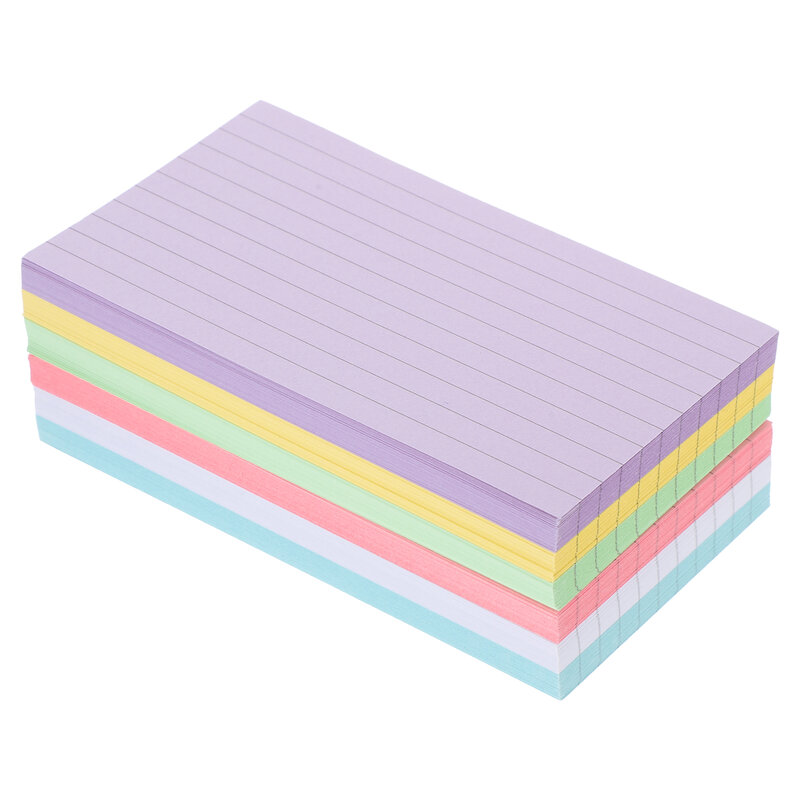 300Pcs Binder Horizontal Line Memo Book Loose-Leaf Notepads Flash Cards Small Revision Cards for Study Office NotePads