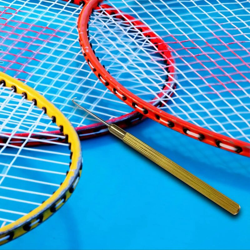 Raquete profissional amarrando ferramenta, Squash String Extrator, aperto confortável, Threading Hook, puxando gancho para tênis esportes